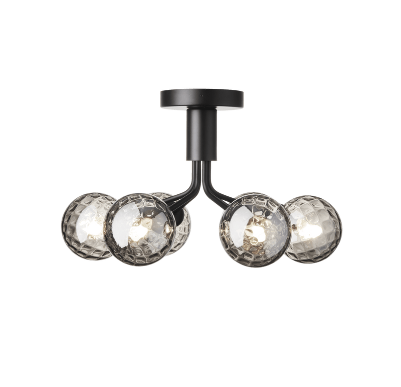 Apiales 6 Ceiling Light - Nuura - Ceiling Lights - Satin Black/Opal - HORNE
