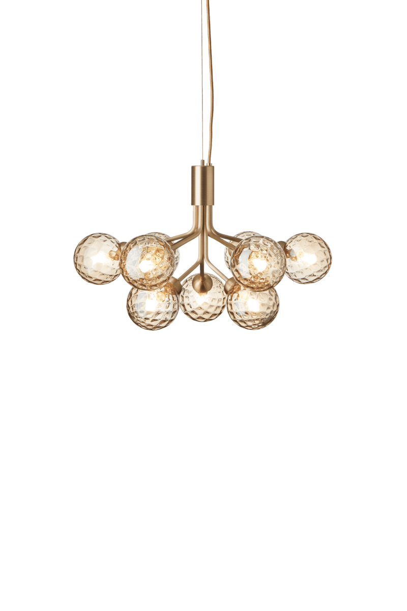 Apiales 9 Pendant - Nuura - Pendants - Brushed Brass/Opal White - HORNE