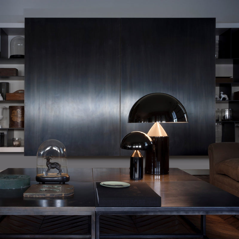 Atollo Metal Table Lamp - Oluce - Table + Task - Satin Bronze - Small - HORNE