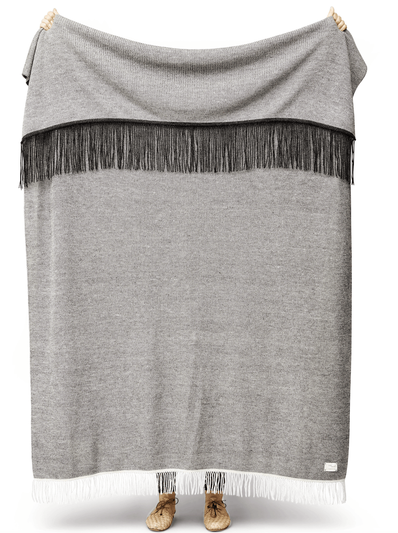 Aymara Plaid Throw - Form + Refine - Blankets + Throws + Pillows - Pattern Grey - HORNE