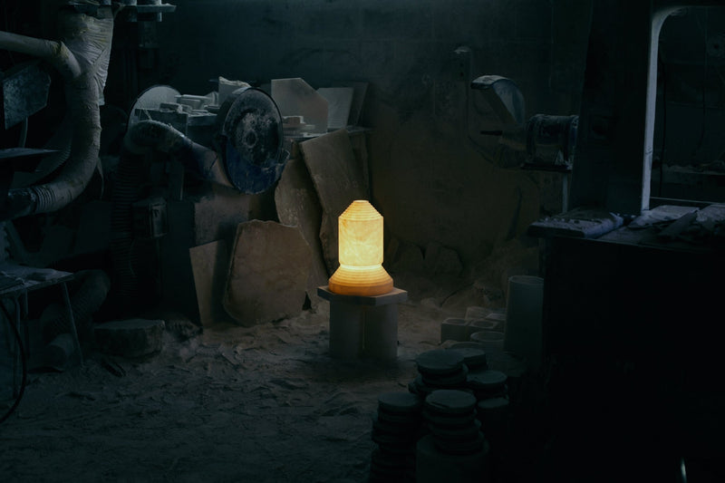 Santa & Cole Babel Alabaster Artistic Table Lamp