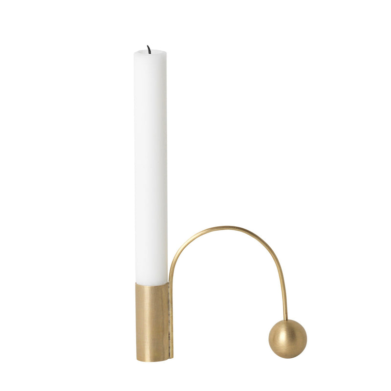 Balance Candle Holder - Ferm Living - Candle Holders - Black Brass - HORNE