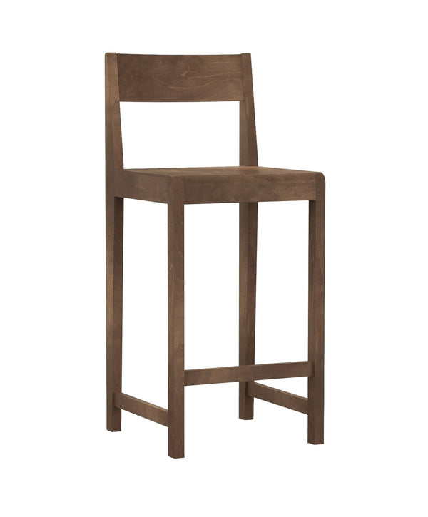 Bar Chair 01 - Frama - Stools + Benches + Ottomans - Short - 25.6" - Dark Wood - HORNE