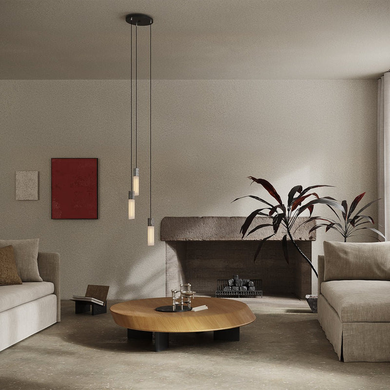 Basalt Triple Pendant - Tala - Brass - HORNE