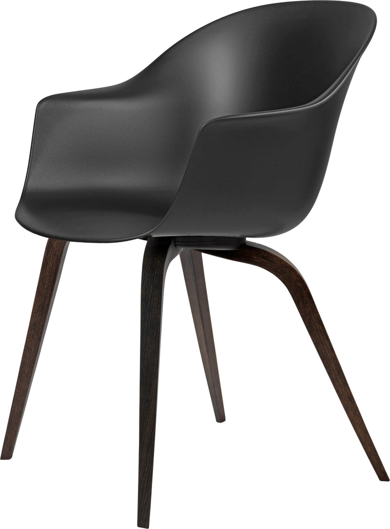 Bat Dining Armchair - Smoked Oak - Gubi - Chairs - Black - HORNE