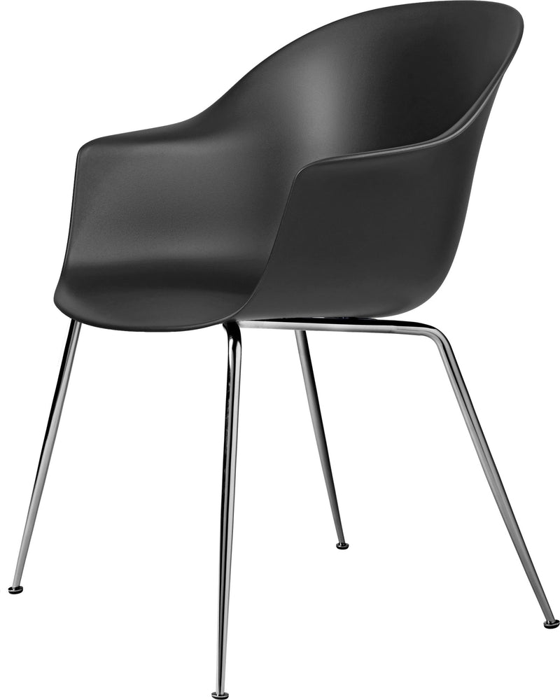 Bat Shell Dining Armchair - Chrome Base - Gubi - Chairs - Alabaster White - HORNE