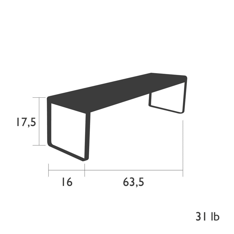 Bellevie Bench - Fermob - Outdoor Furniture - Anthracite - HORNE