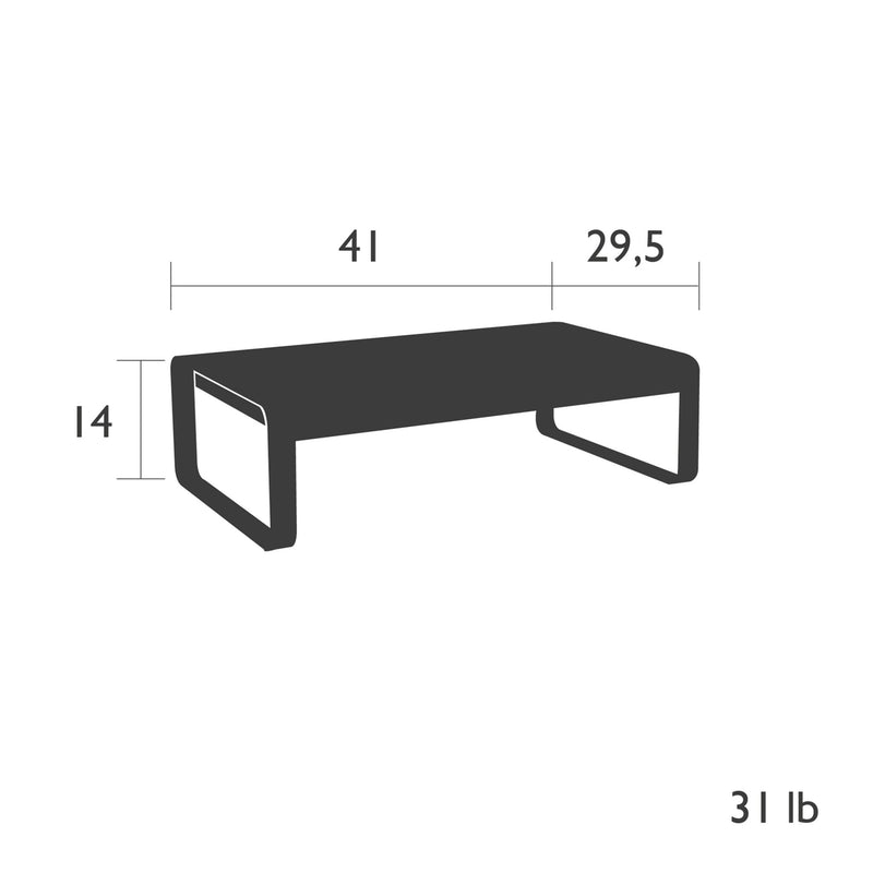 Bellevie Low Table - Fermob - Outdoor Furniture - Acapulco Blue - HORNE