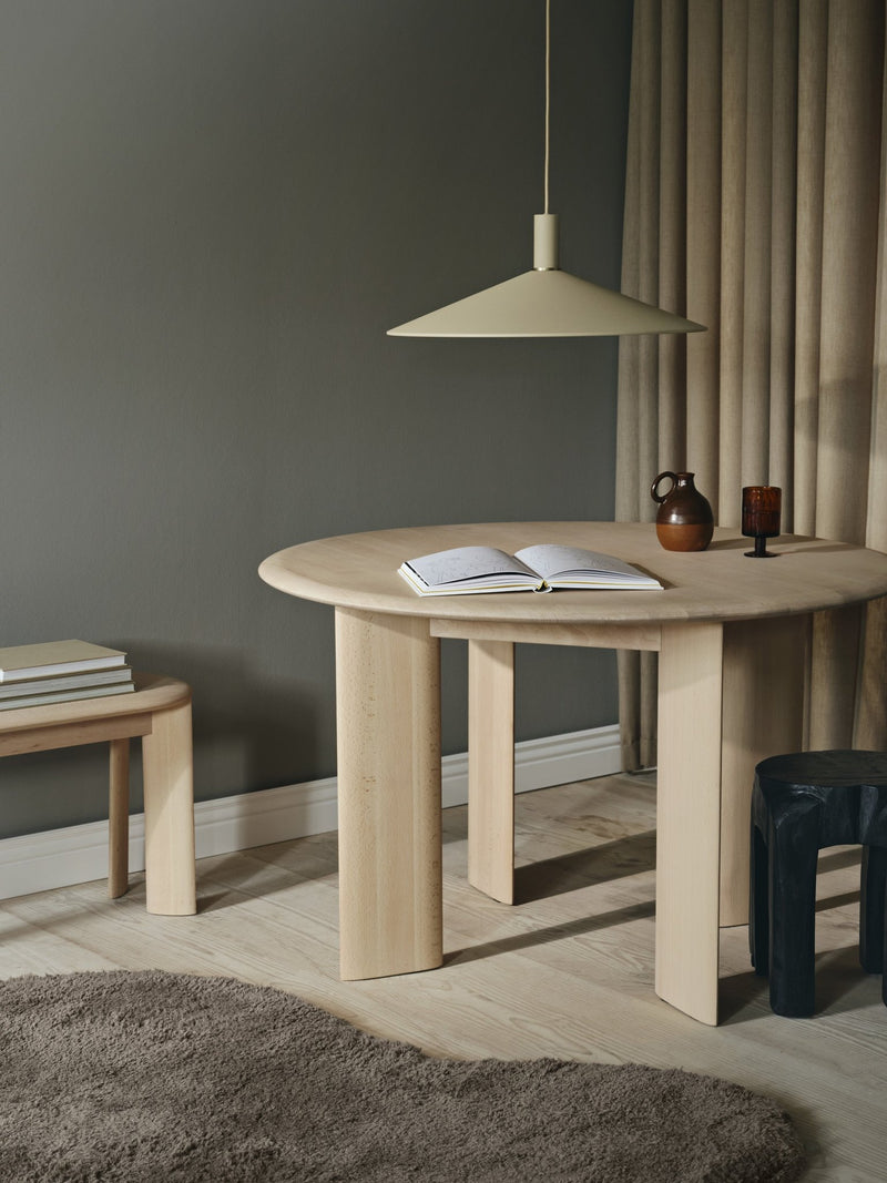 Bevel Table - Round - Ferm Living - Tables + Desks - Black Oiled Beech - HORNE