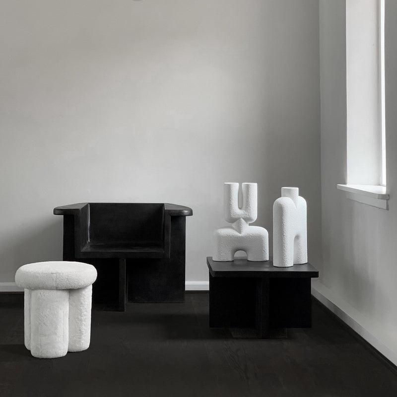Big Foot Stool - 101Copenhagen - Stools + Benches + Ottomans - Sheepskin - HORNE