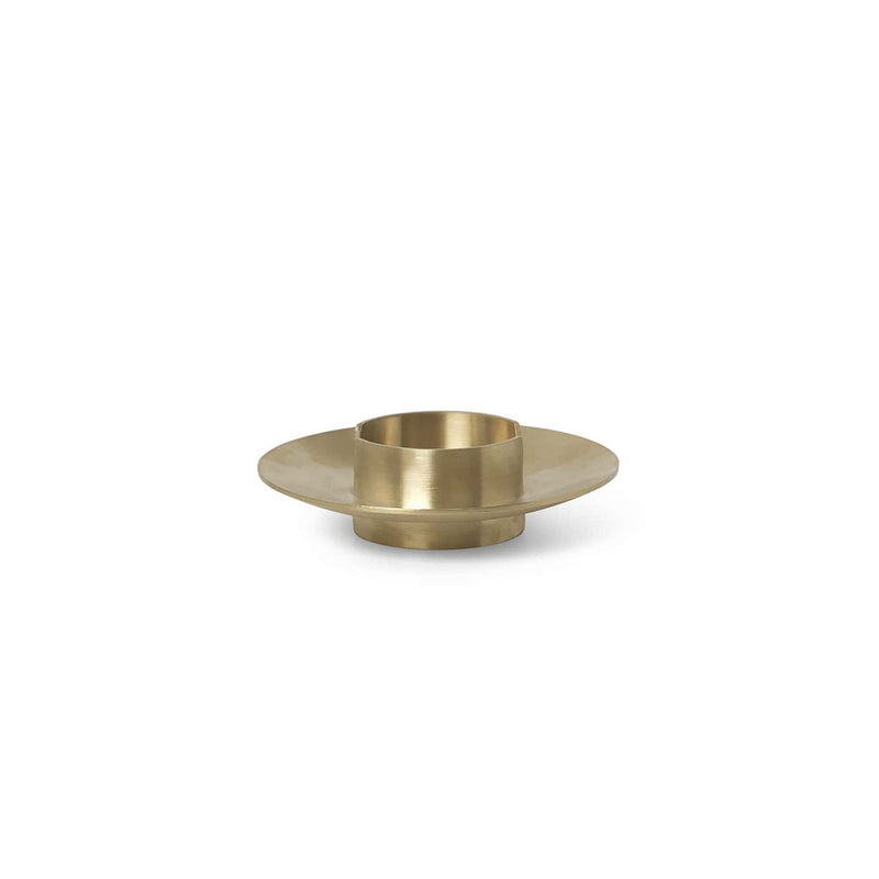 Block Candle Holder - Ferm Living - Candle Holders - Black Brass - HORNE