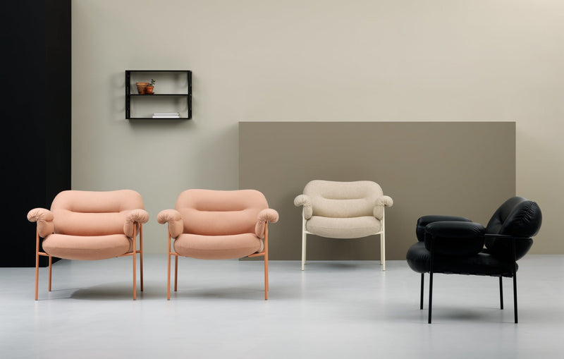 Bollo Armchair - Fogia - Chairs - Vintage - Cognac Leather - White - HORNE
