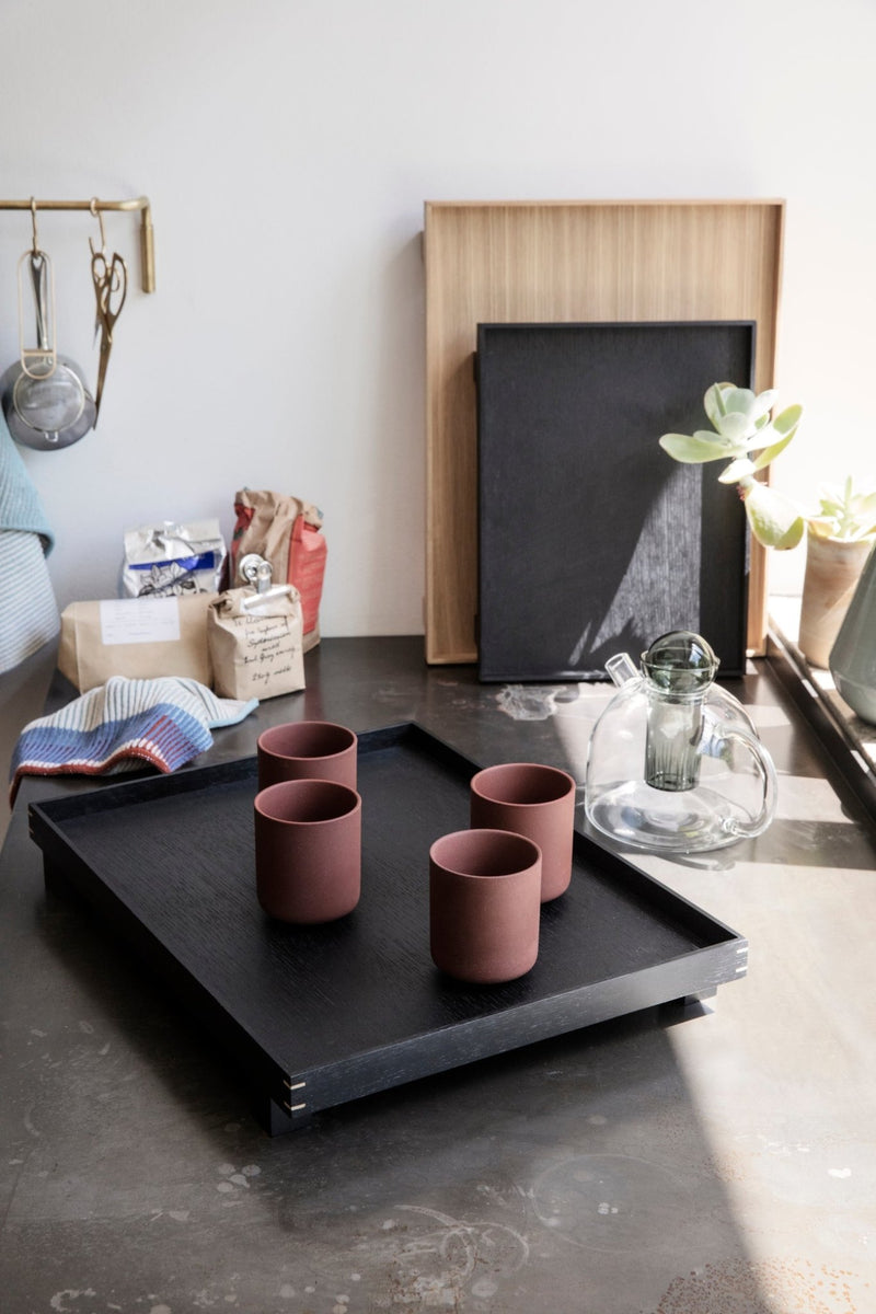 Bon Wooden Tray - Ferm Living - Serveware - Black - X Small - HORNE