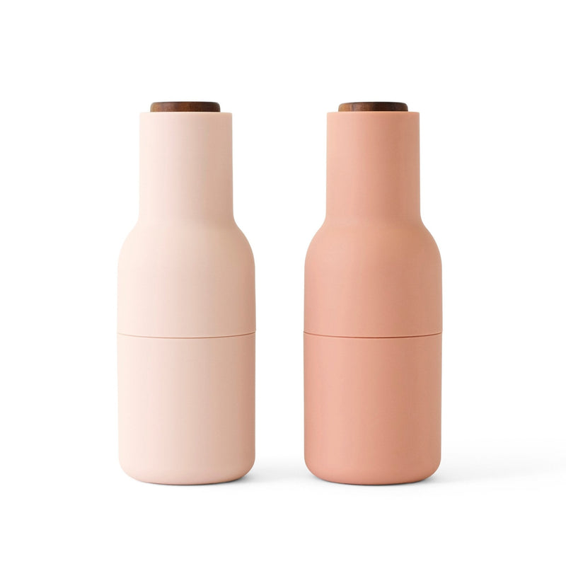 Bottle Grinders - Set of 2 - Audo Copenhagen - Kitchen Tools - Bronzed Brass - Walnut Lid - HORNE
