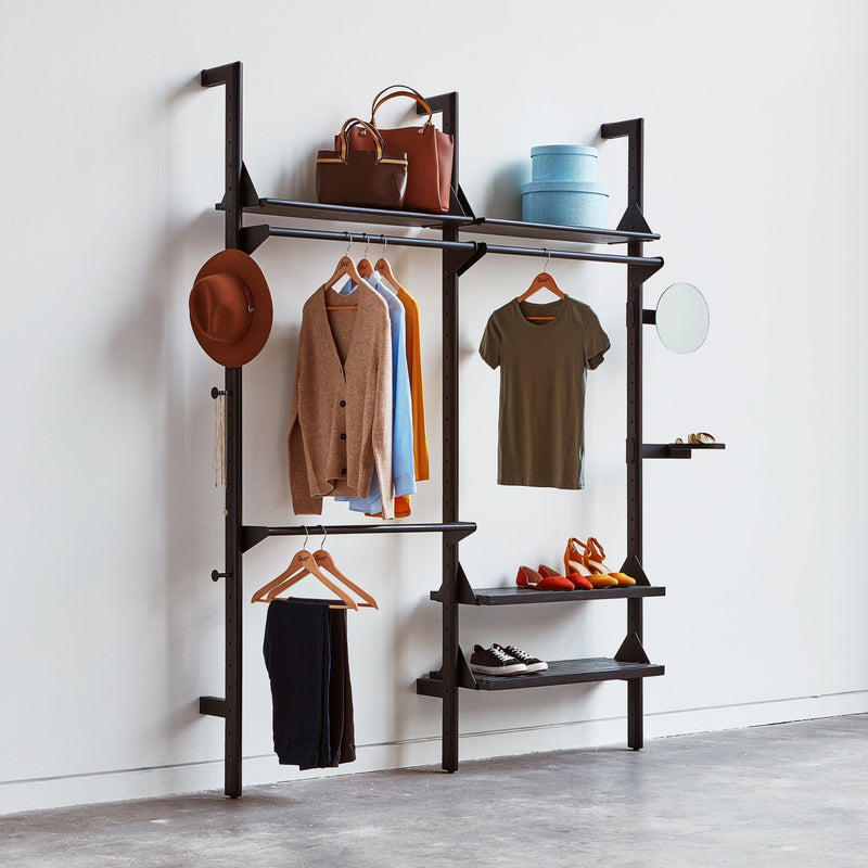 Branch - 2 Wardrobe Unit - Gus* Modern - Shelving - Blonde Frame/White Brackets - HORNE