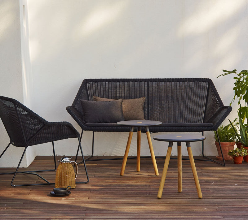 Breeze 2 - Seater Lounge Sofa - Cane Line - Outdoor Furniture - Black - No Cushion - HORNE