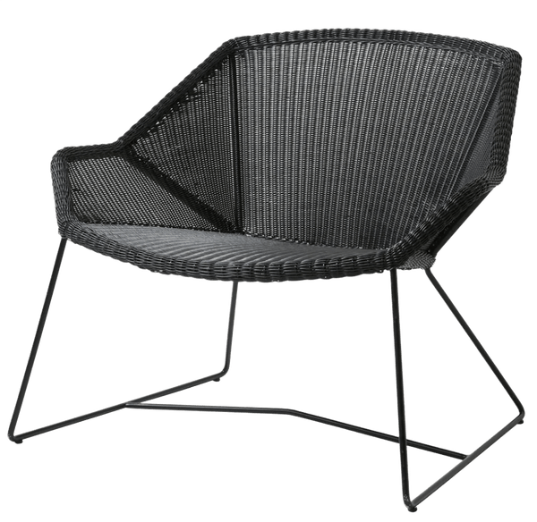 Breeze Lounge Chair - Cane Line - Outdoor Furniture - Black - No Cushion - HORNE