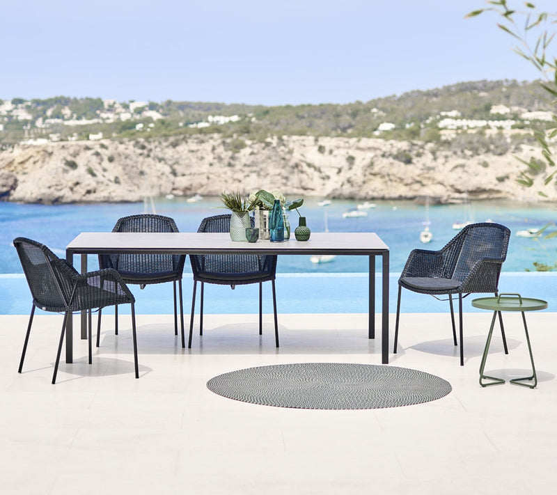 Breeze Stacking Dining Chair - Set of 2 - Cane Line - Outdoor Furniture - Black - No Cushion - HORNE