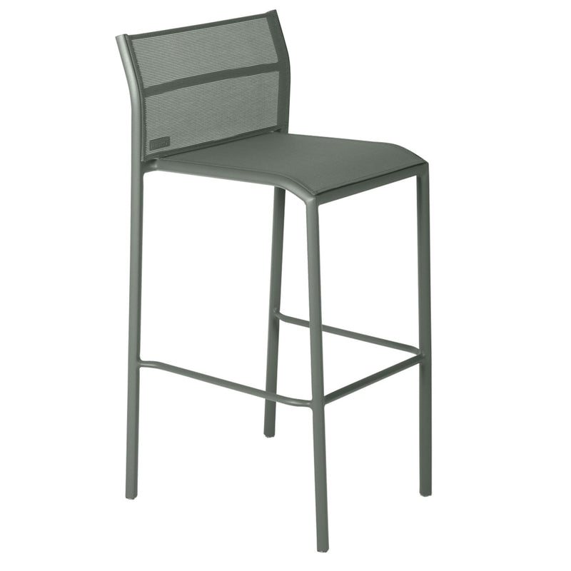Cadiz High Barstool - Stereo Fabric - Set of 4 - Fermob - Outdoor Furniture - Acapulco Blue - HORNE