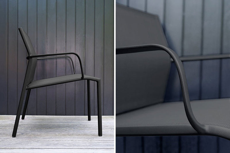 Cadiz Low Armchair - Stereo Fabric - Set of 4 - Fermob - Outdoor Furniture - Acapulco Blue - HORNE