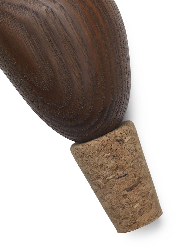 Cairn Wine Stoppers - Set of 2 - Ferm Living - Wine + Champagne Glasses - Ash - HORNE