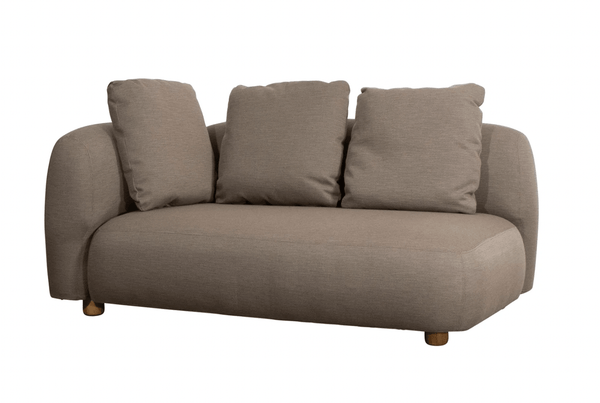 Capture 2 - Seater Sofa Module w/ Armrest - Cane Line - Outdoor Furniture - Right Module - HORNE