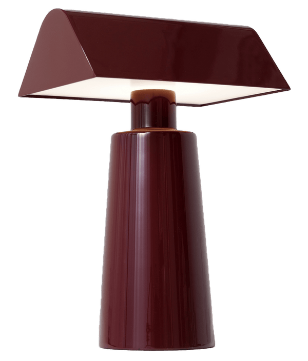 Caret MF1 Portable Lamp - &Tradition - Table + Task - Dark Burgundy - HORNE