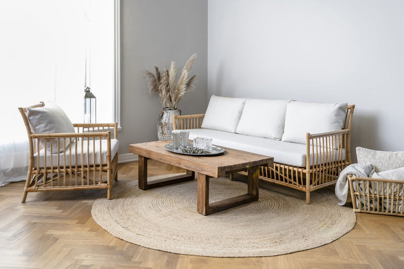 Caroline Rattan 3-Seater Sofa by Sika