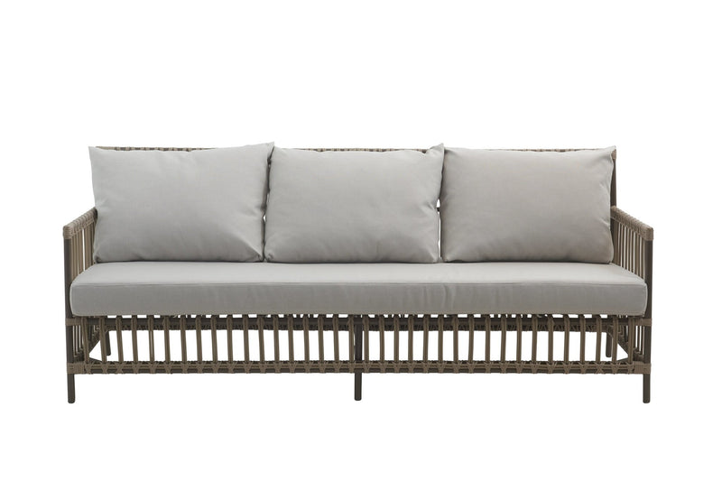 Caroline 3 - Seater Sofa - Exterior - Sika Design - Outdoor Furniture - Dove White - Tempotest White Canvas - HORNE