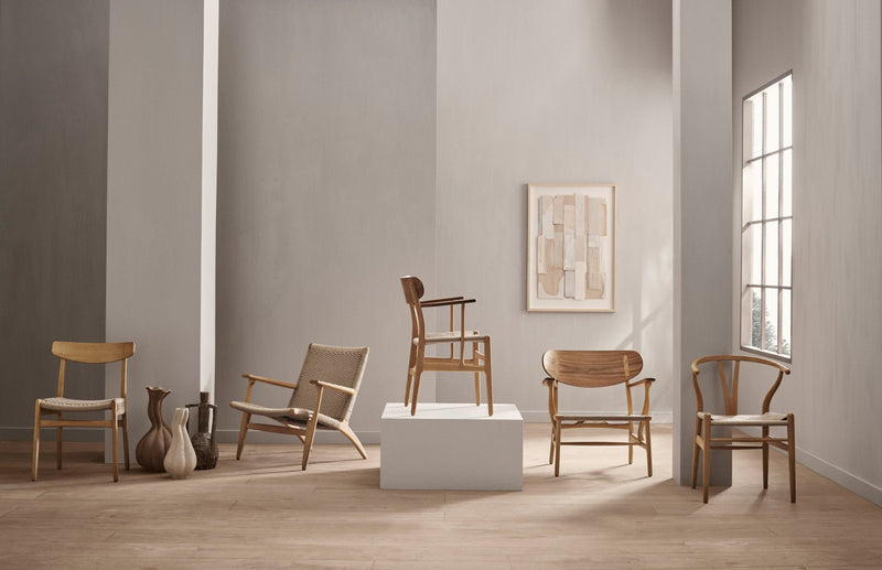 CH22 Lounge Chair - Natural Paper Cord - Carl Hansen & Son - Chairs - Oiled Oak - HORNE