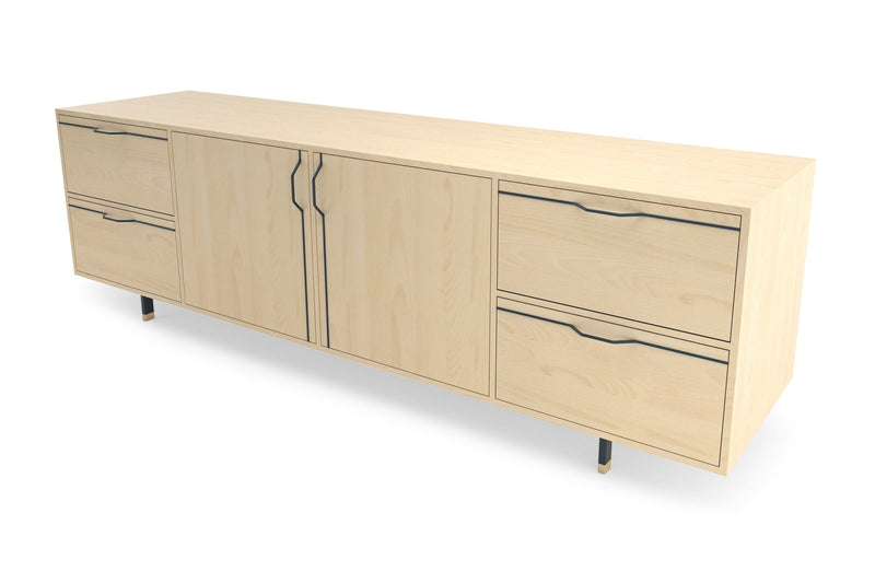 Chapman Large Credenza Storage Unit - Maple - Tronk - Sideboards + Cabinets - Black - HORNE