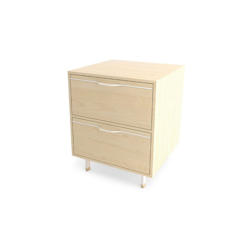 Chapman Single Unit Storage Nightstand - Maple - Tronk - Bedside Tables - Black - HORNE