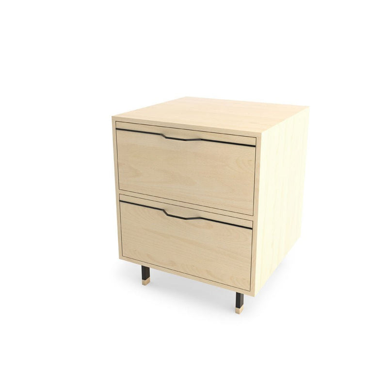 Chapman Single Unit Storage Nightstand - Maple - Tronk - Bedside Tables - Black - HORNE