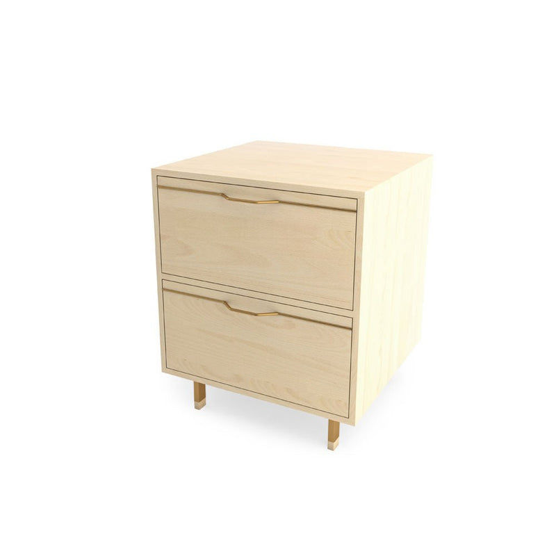 Chapman Single Unit Storage Nightstand - Maple - Tronk - Bedside Tables - Black - HORNE