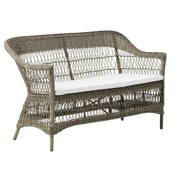 Charlot 2 - Seater Sofa - Exterior - Sika Design - Outdoor Furniture - Antique - Tempotest Canvas White - HORNE