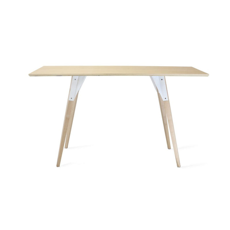 Clarke No Drawer Thin Rectangle Desk - Maple - Tronk - Tables + Desks - Black - HORNE