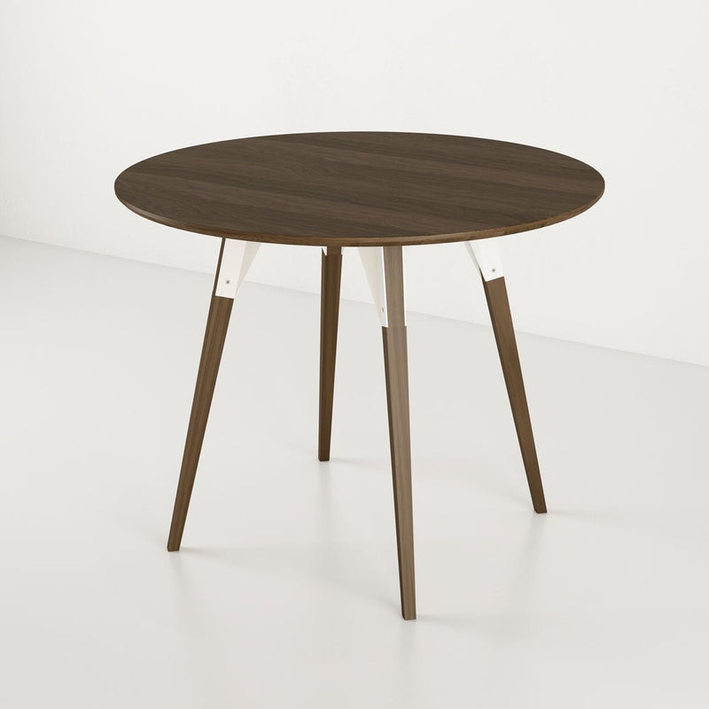 Clarke Small Circle Dining Table - Walnut - Tronk - Tables + Desks - Black - HORNE