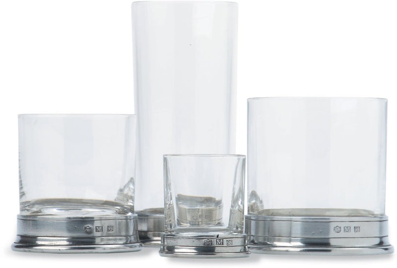 Classic Double Old Fashioned Glass - Set of 2 - Match Pewter - Beer + Cocktail Glasses - HORNE