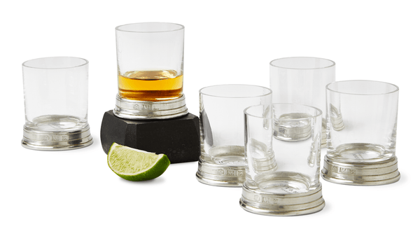 Classic Neat Shot Glass - Set of 2 - Match Pewter - Beer + Cocktail Glasses - HORNE