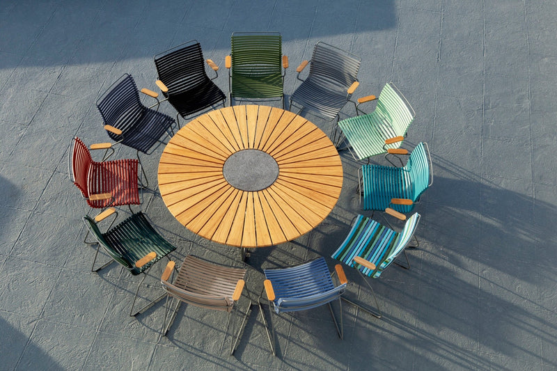 CLICK Outdoor Dining Chair w/Armrests - HOUE - Outdoor Furniture - Pine Green - HORNE