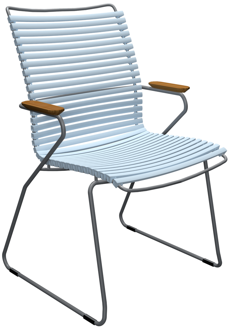 CLICK Outdoor Dining Chair w/Armrests - Tall Back - HOUE - Outdoor Furniture - Pine Green - HORNE