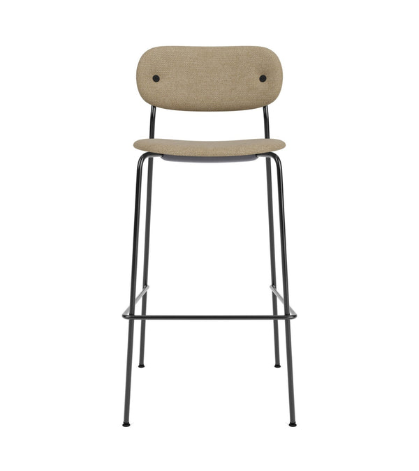 Co Bar Chair - Fully Upholstered - Audo Copenhagen - Chairs - Black Frame/ Audo Boucle 02 (Beige) - HORNE