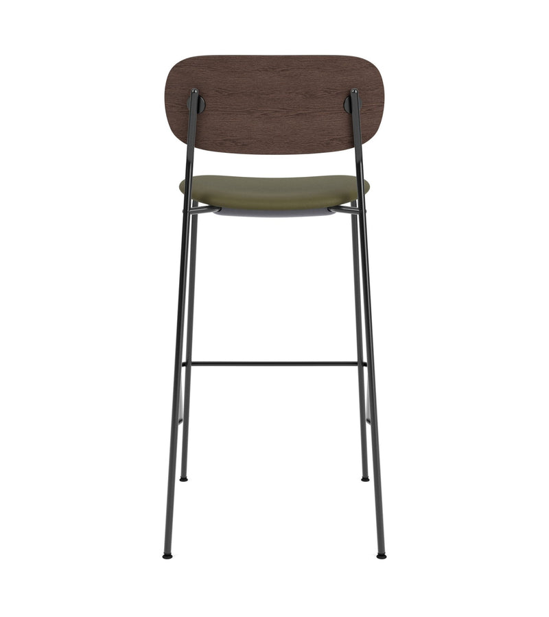 Co Bar Chair - Upholstered Seat - Audo Copenhagen - Chairs - Black Frame/ Natural Oak Back/ Audo Boucle 02 (Beige) - HORNE