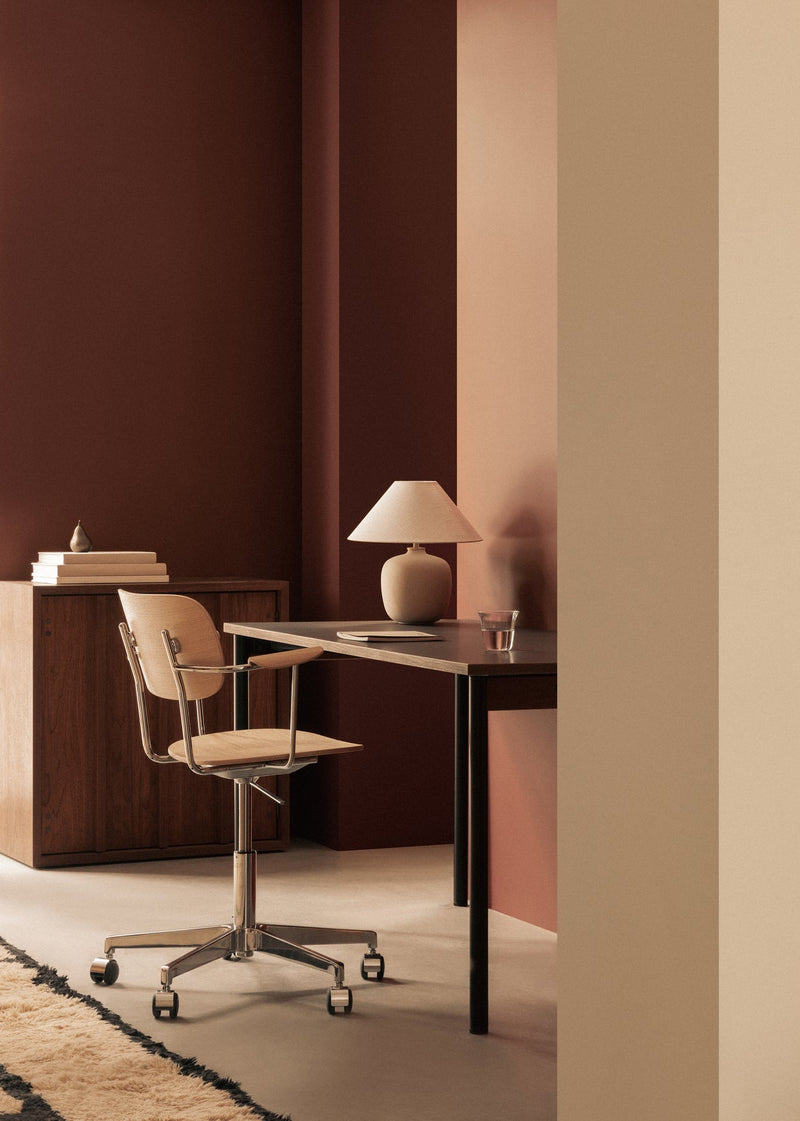 Co Task Chair - Upholstered Seat - Audo Copenhagen - Chairs - Natural Oak/ Audo Boucle 02 (Beige) - No Armrests - HORNE