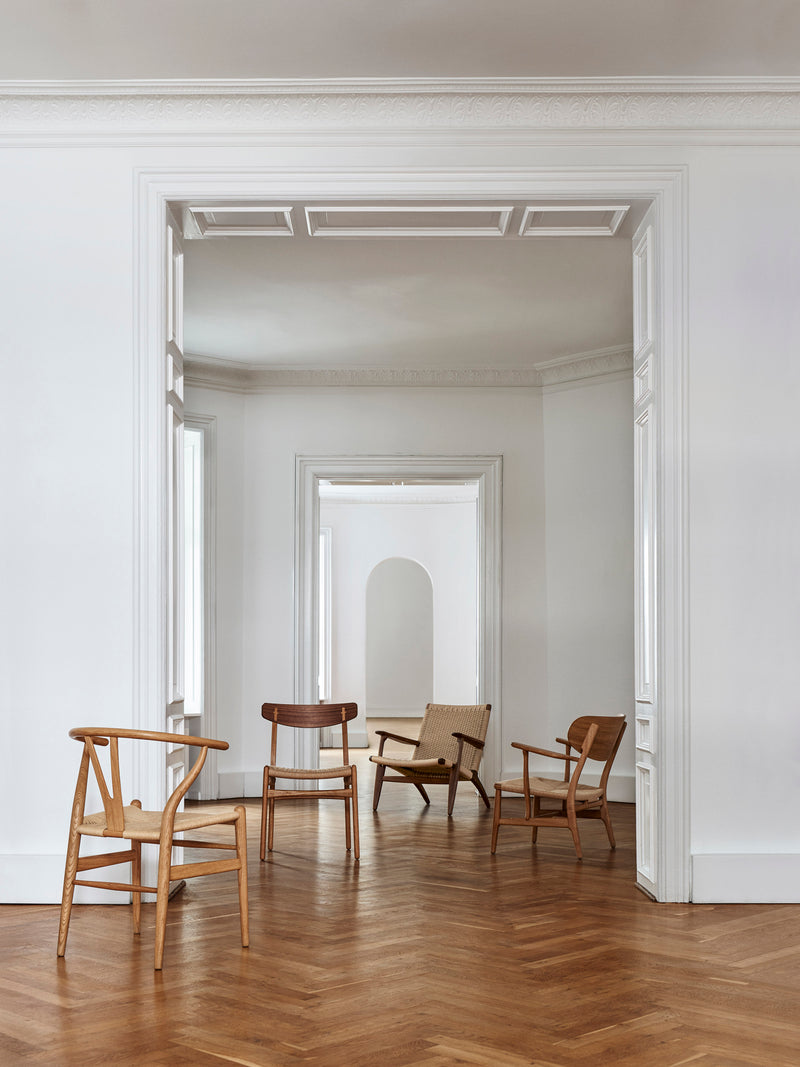 CH22 Lounge Chair - Natural Paper Cord - Carl Hansen & Son - Chairs - Oiled Oak - HORNE