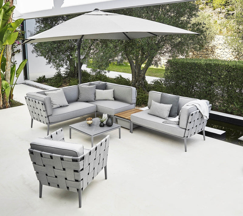 Conic 2 Seater Sofa - Cane Line - Outdoor Furniture - Left Module - Light Grey - HORNE