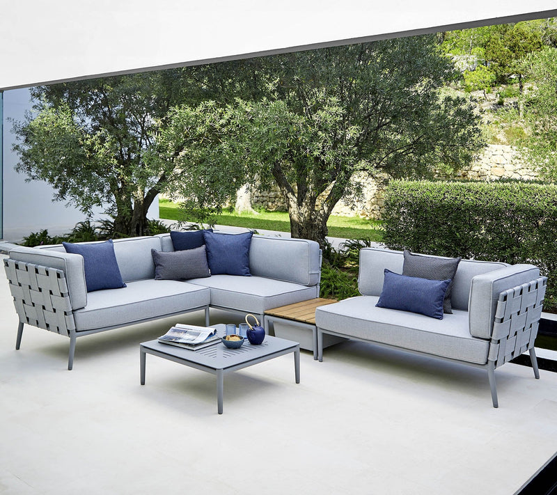 Conic 2 Seater Sofa - Cane Line - Outdoor Furniture - Left Module - Light Grey - HORNE