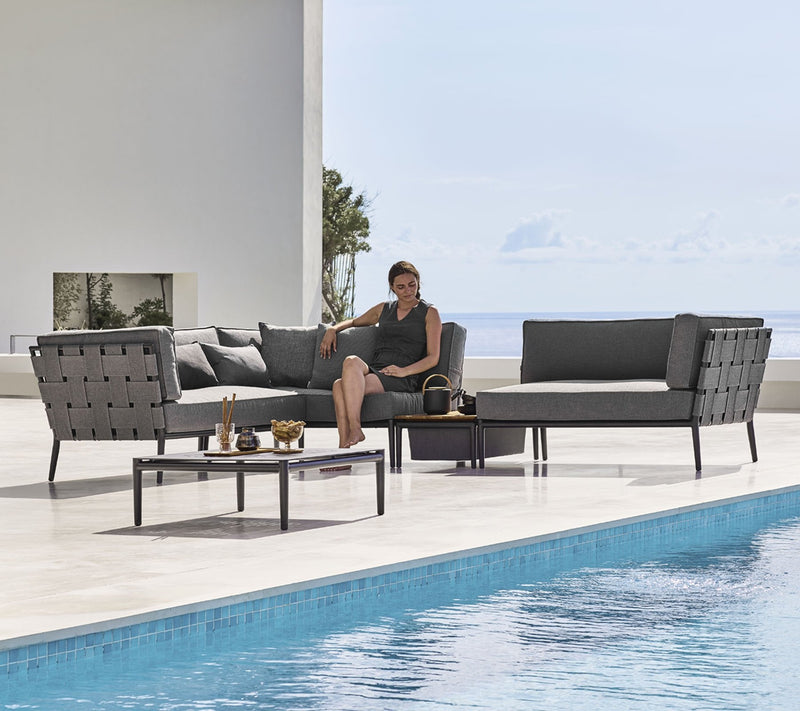 Conic Box Table - Cane Line - Outdoor Furniture - Grey - HORNE
