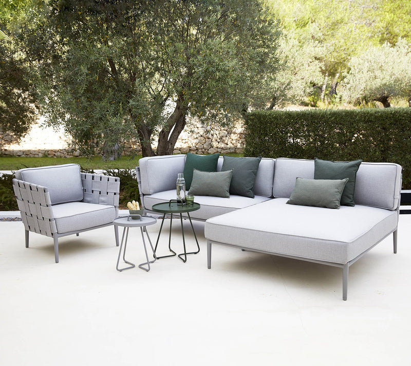 Conic Lounge Chair - Cane Line - Outdoor Furniture - Grey - HORNE