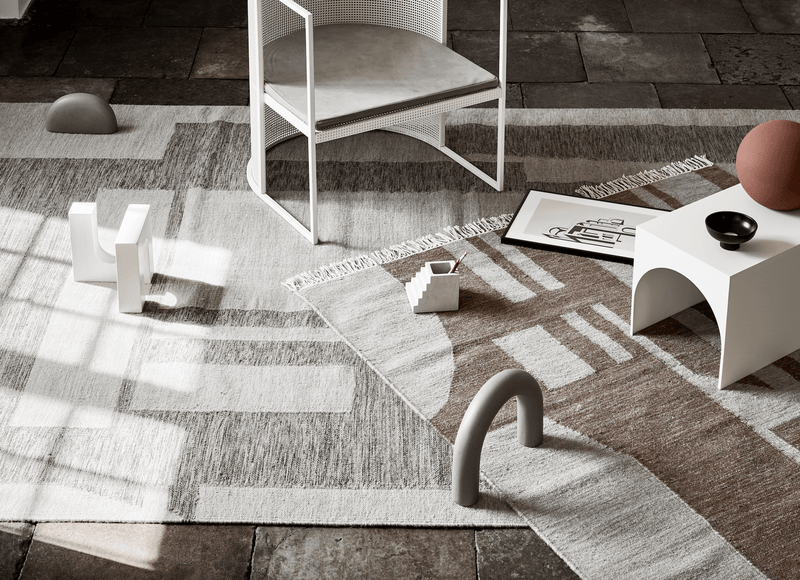 Contemporary Kelim Rug - Kristina Dam - Rugs - Small - Brown - HORNE